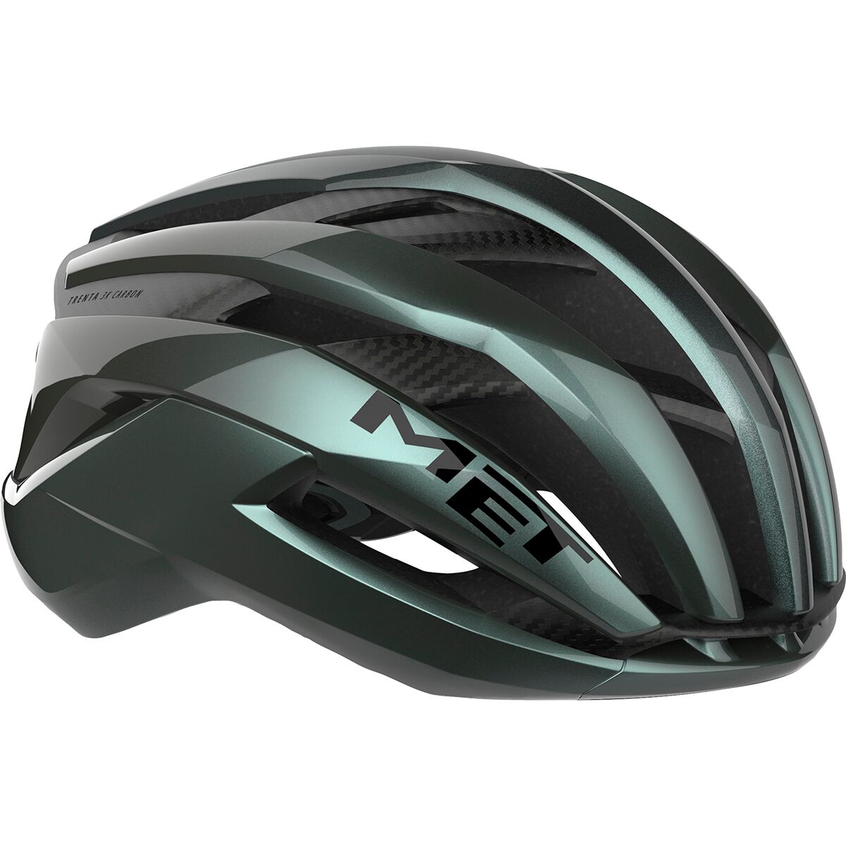 Image of MET Trenta 3K Carbon Helmet Hyper Teal Glossy, M