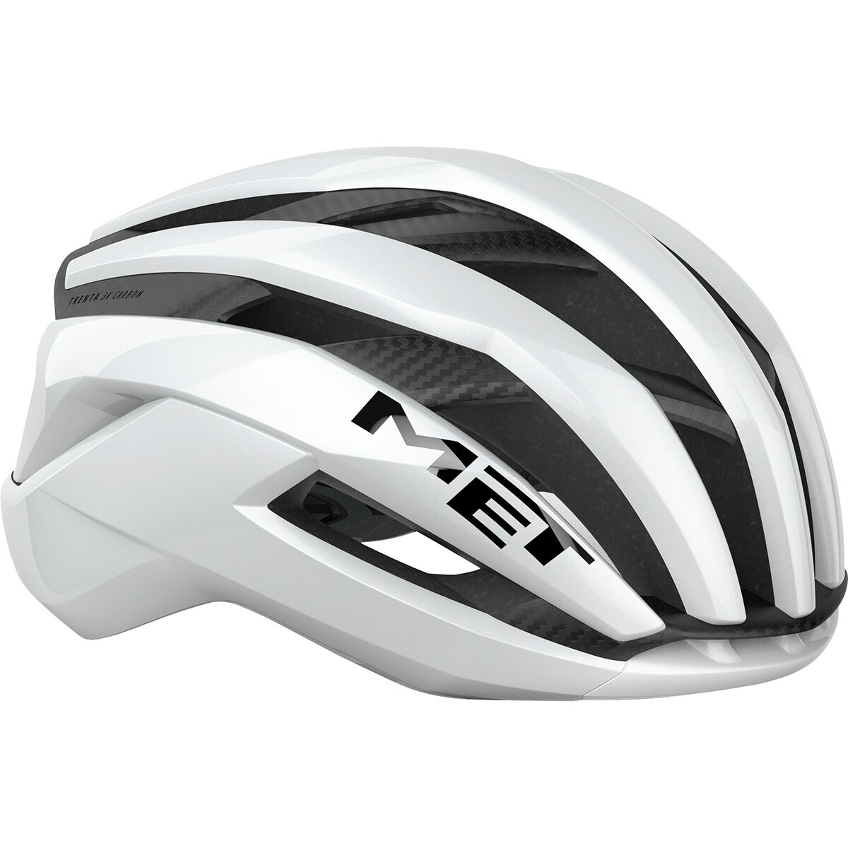 Image of MET Trenta 3K Carbon Helmet White Glossy, M