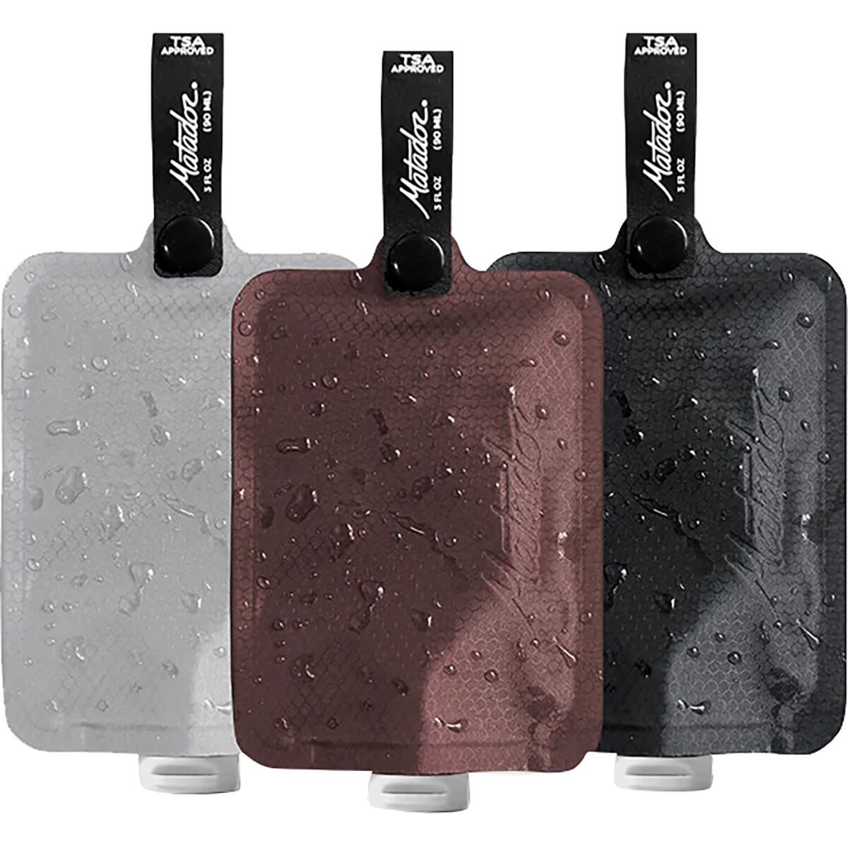 Image of Matador FlatPak Toiletry Bottle - 3-Pack Multi-Color Warm, One Size