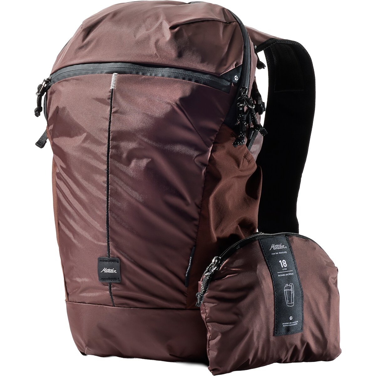 Image of Matador Zipper Packable 18L Backpack Garnet, One Size