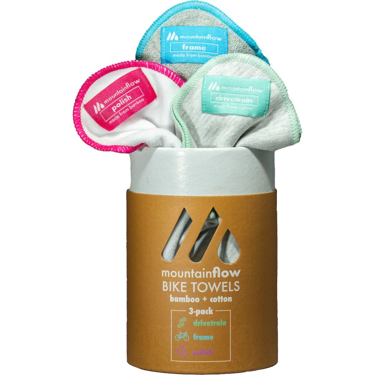 MountainFLOW Bike Cleaning Towels - 3-Pack One Color, One Size