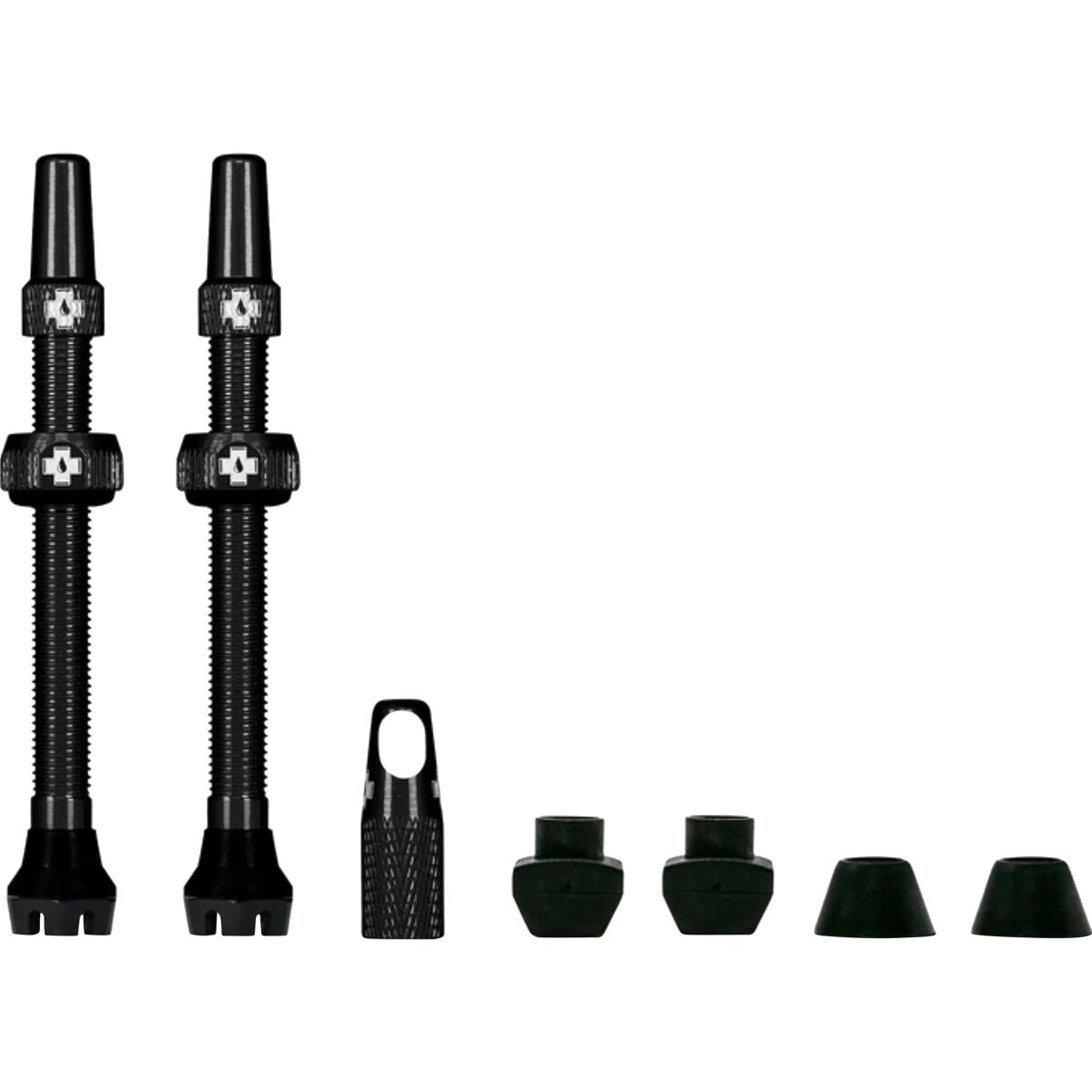 Image of Muc-Off V2 Tubeless Valve Kit Black, 80mm, Pair