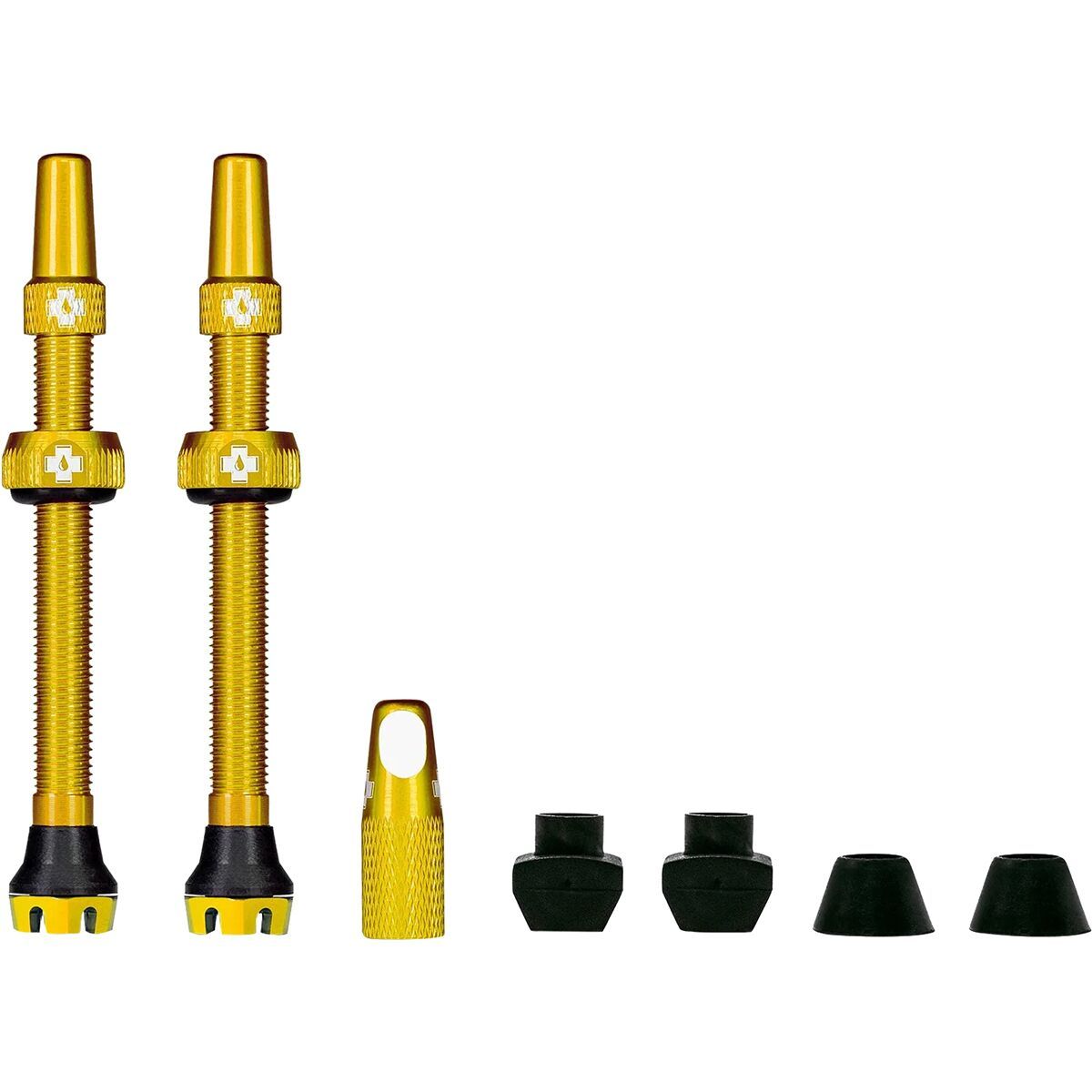 Image of Muc-Off V2 Tubeless Valve Kit Gold, 60mm, Pair