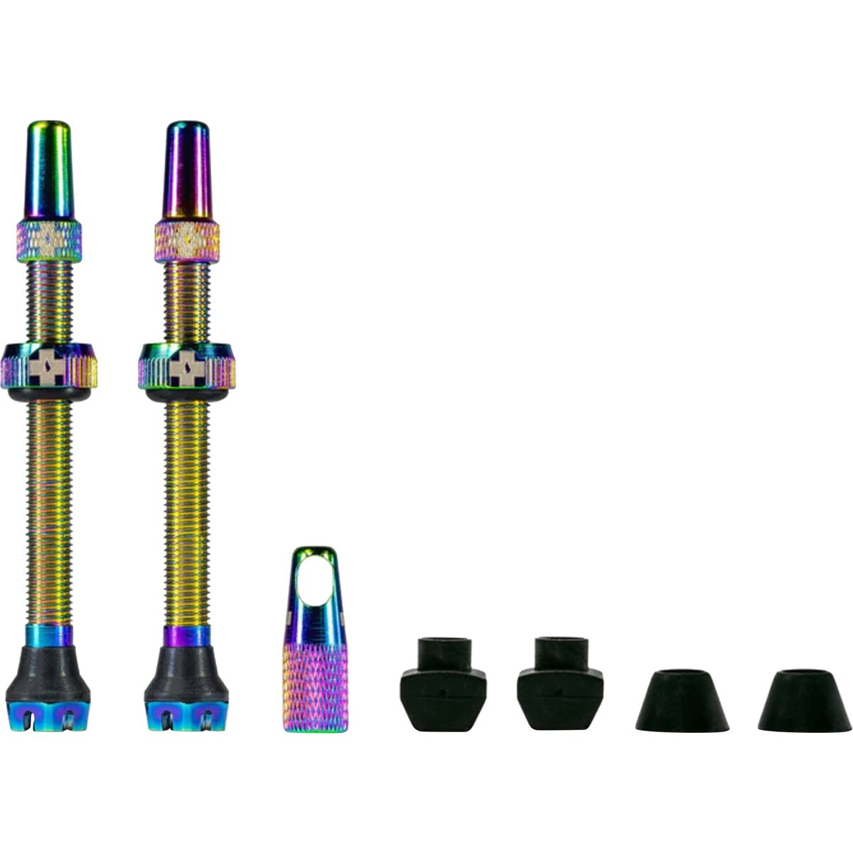 Image of Muc-Off V2 Tubeless Valve Kit Iridescent, 44mm, Pair