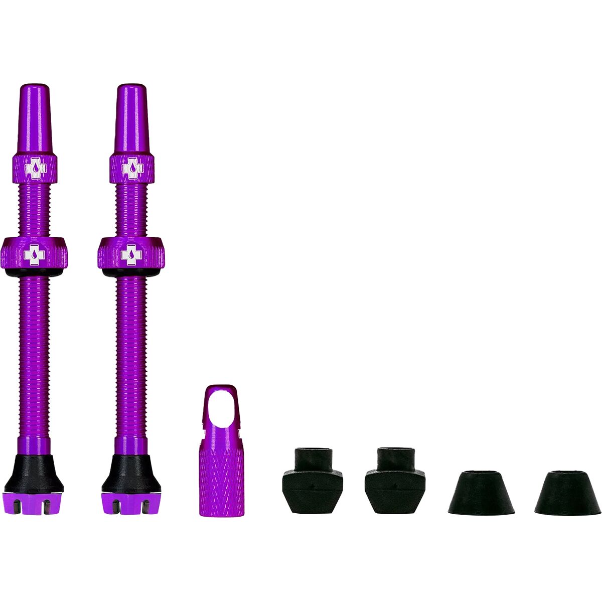 Image of Muc-Off V2 Tubeless Valve Kit Purple, 44mm, Pair