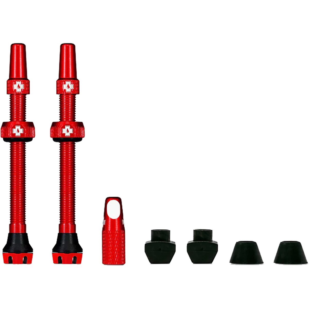 Image of Muc-Off V2 Tubeless Valve Kit Red, 44mm, Pair