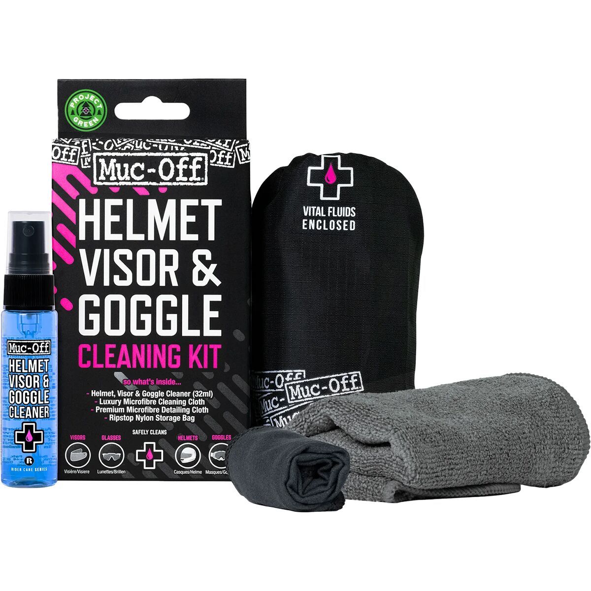 Image of Muc-Off Helmet, Visor & Goggle Cleaning Kit One Color, One Size