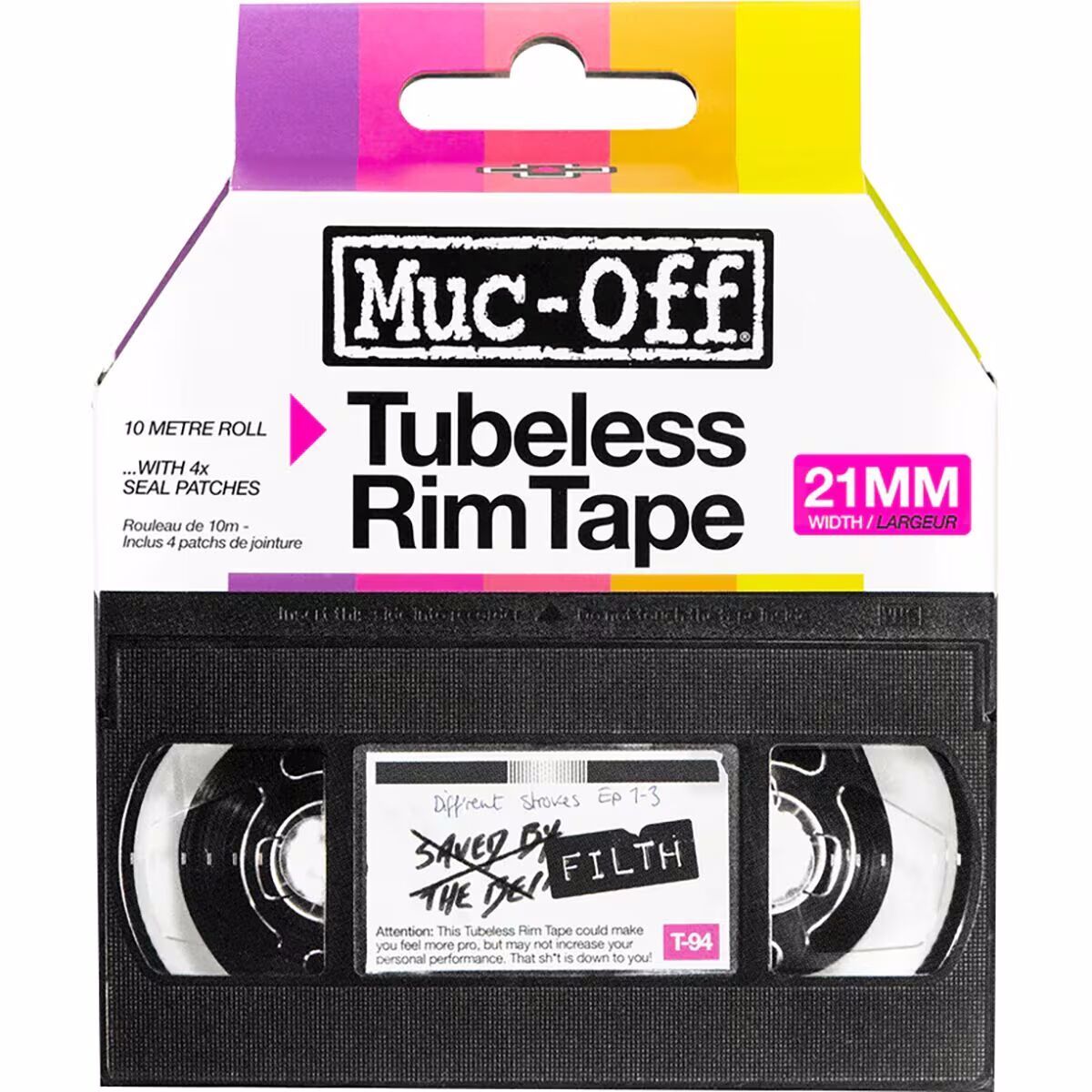 Image of Muc-Off Tubeless Rim Tape - 10m Roll Pink, 21mm