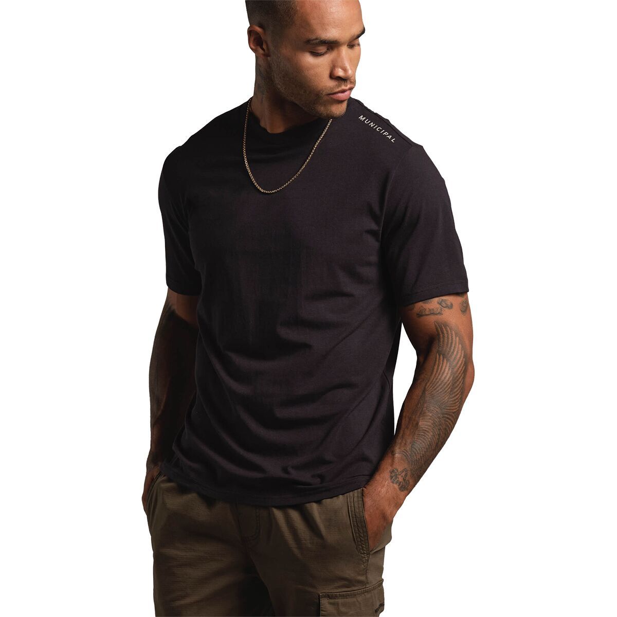 Image of Municipal Enduro Stretch T-Shirt - Men's Black/Gray, XL