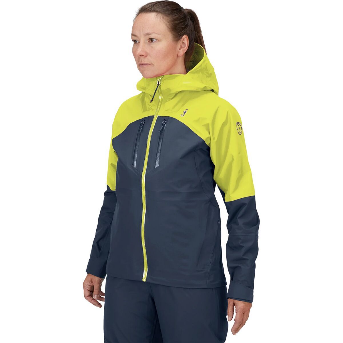 Image of Mustang Survival Taku Waterproof Jacket - Women's Admiral/Mahi Yellow, L