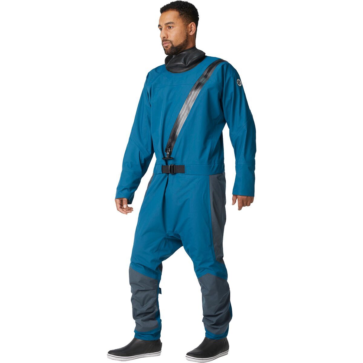 Image of Mustang Survival Quadra Dry Suit - Men's Ocean Blue/Admiral Grey, M