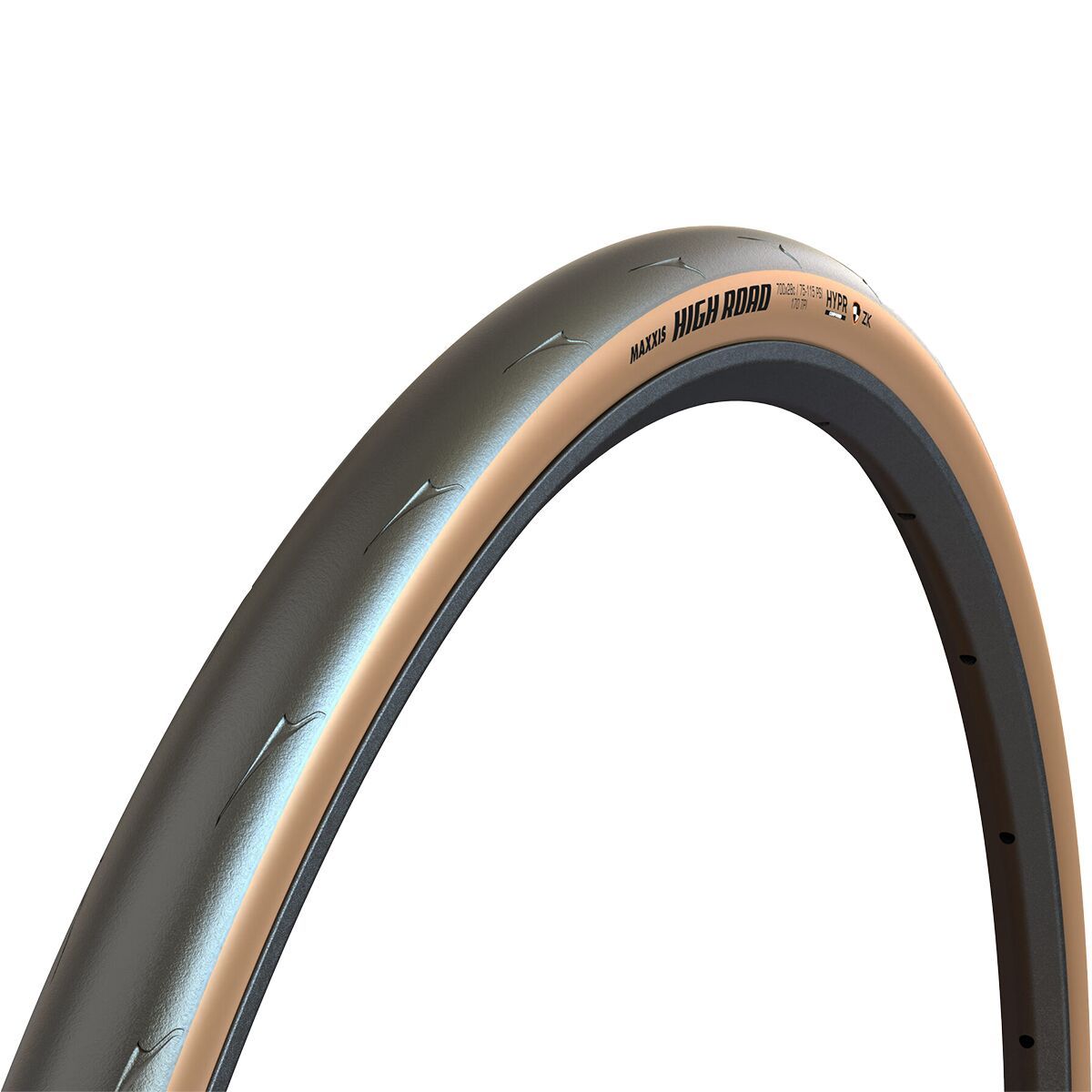 Maxxis High Road HYPR K2 Protection/TR Tire Black/Tan, 700x28