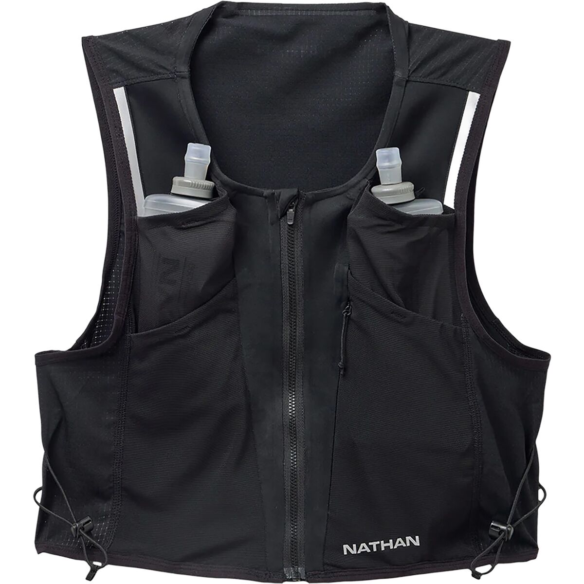Image of Nathan AeroZip 1L Pack Black/Reflective Silver, S