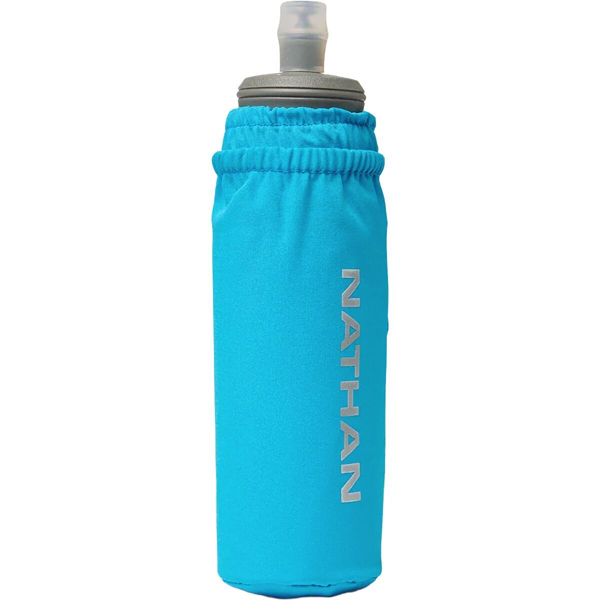 Image of Nathan Pinnacle 14oz Soft Flask Electric Blue/Reflective Silver, One Size