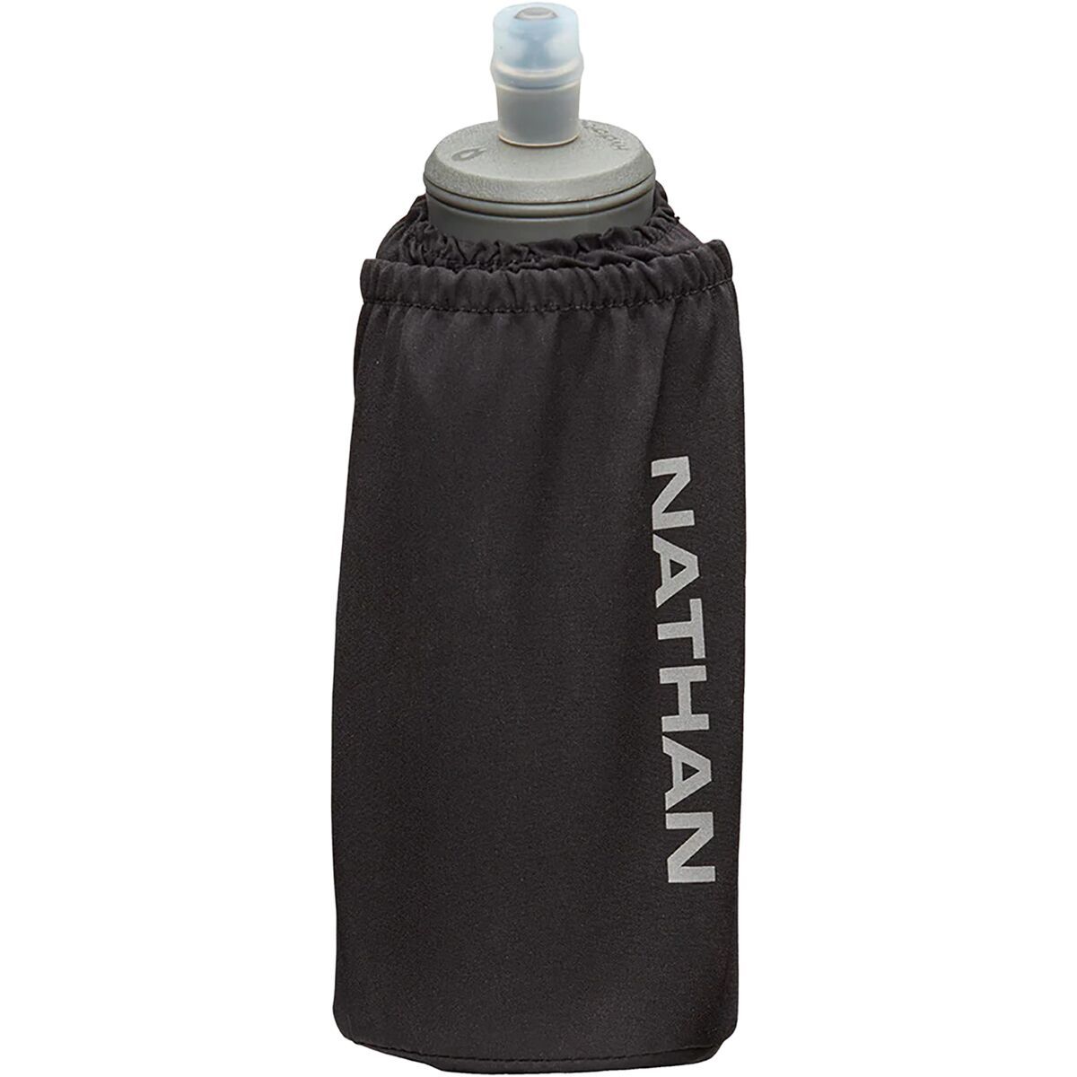 Image of Nathan Pinnacle 18oz Ins. Soft Flask Black/Reflective Silver, One Size