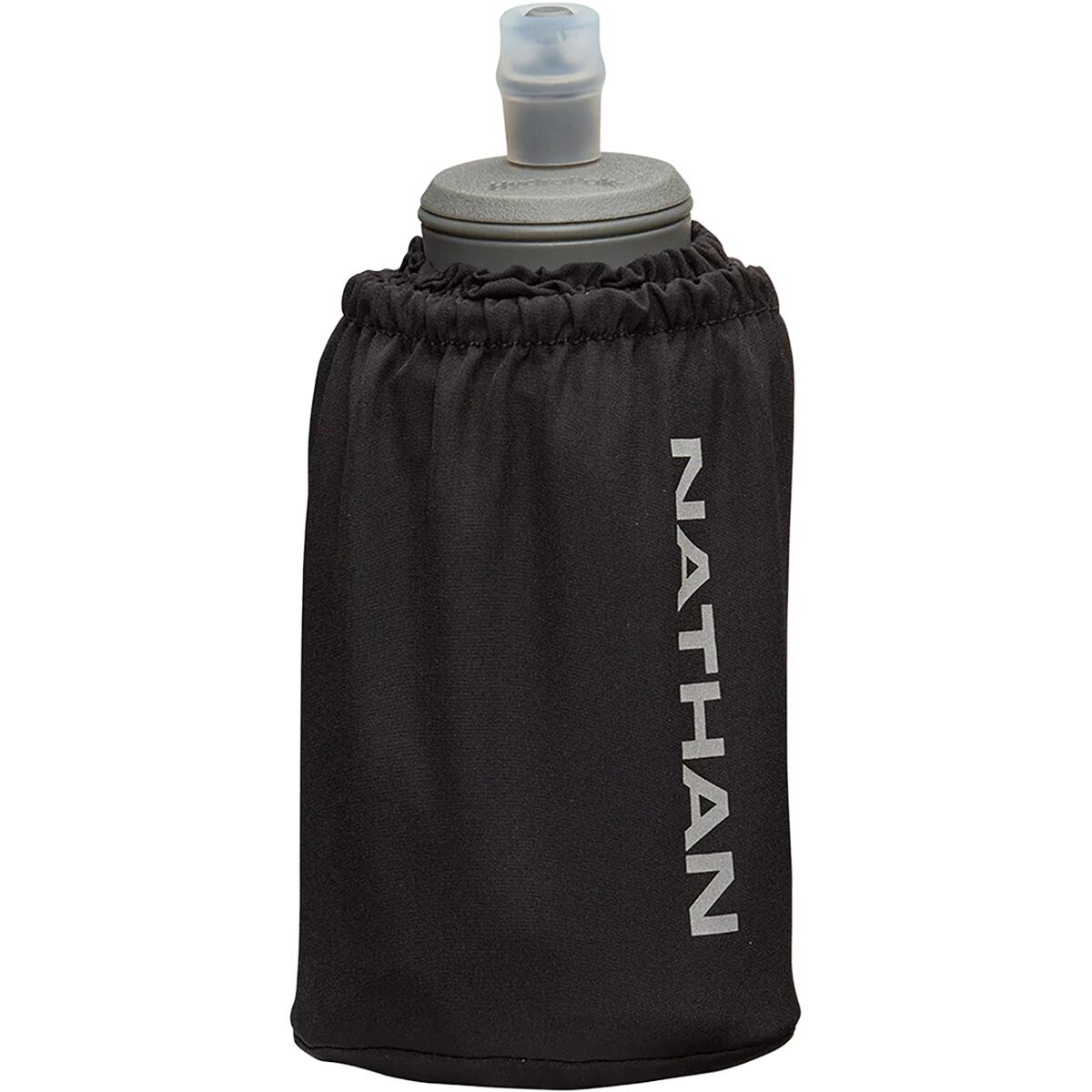 Image of Nathan Pinnacle 18oz Soft Flask Black/Reflective Silver, One Size