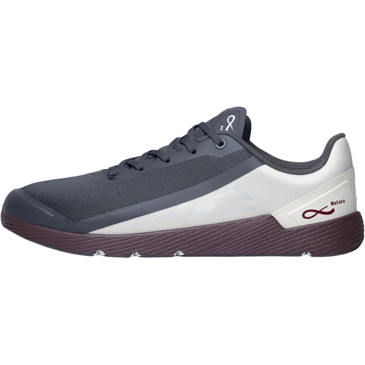 Image of Notace Michi 1 Running Shoe - Women's Grey/Burgundy, 9.0