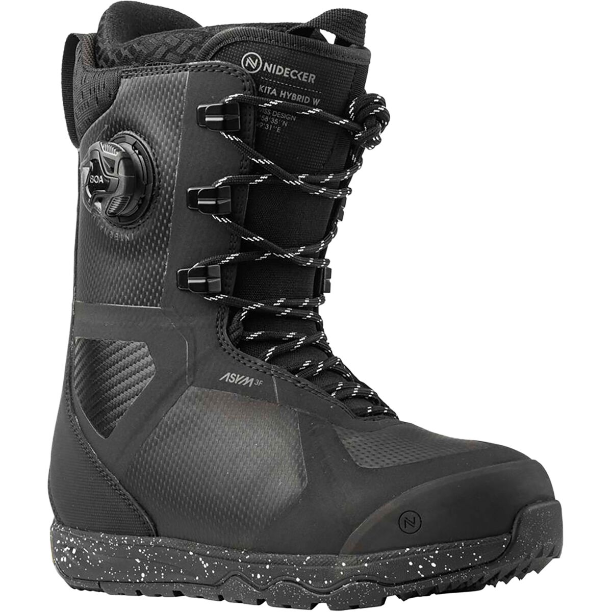 Image of Nidecker Kita Hybrid Snowboard Boot - 2026 - Women's Black, 8.0