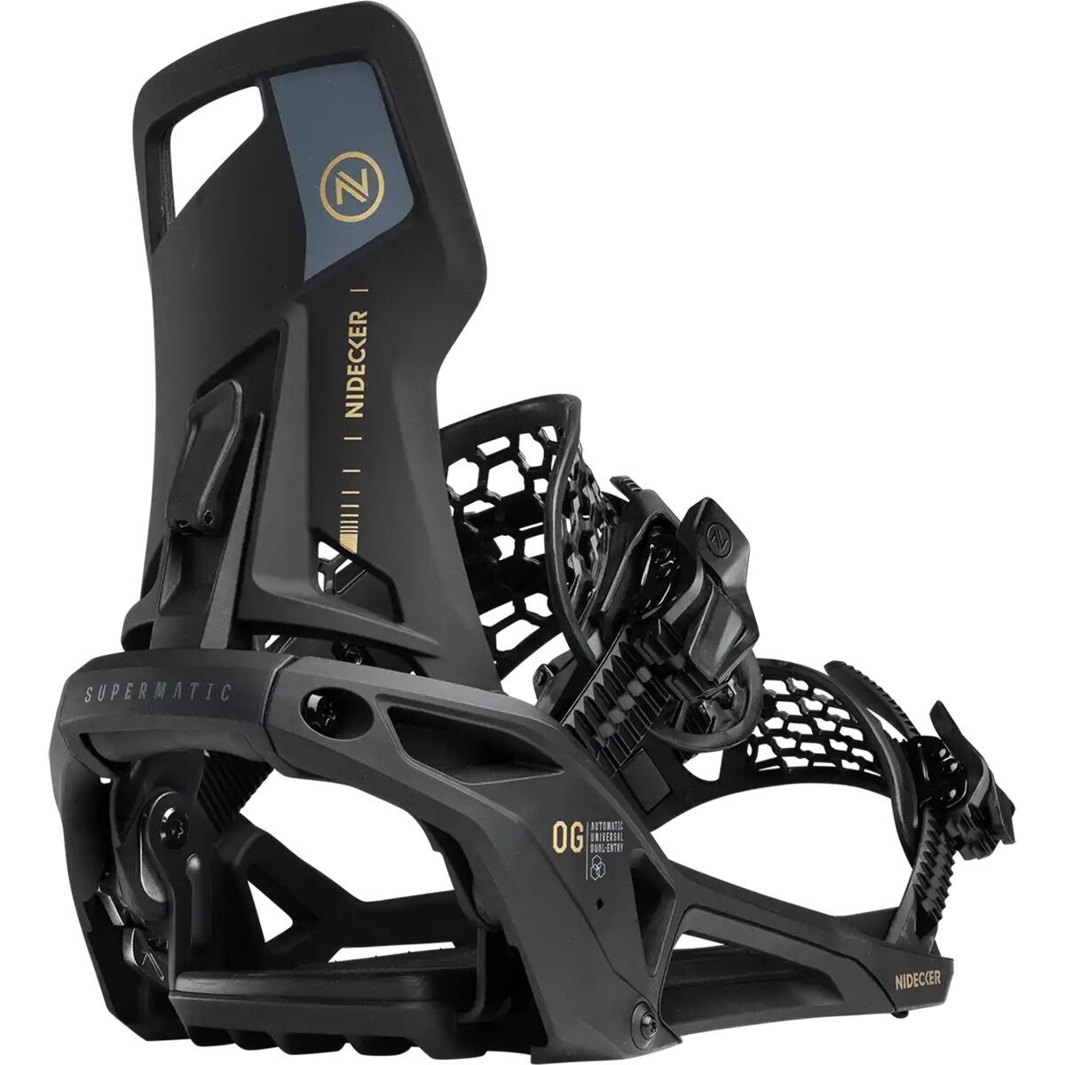 Image of Nidecker OG Supermatic Step-In Snowboard Binding - 2026 Black, XL