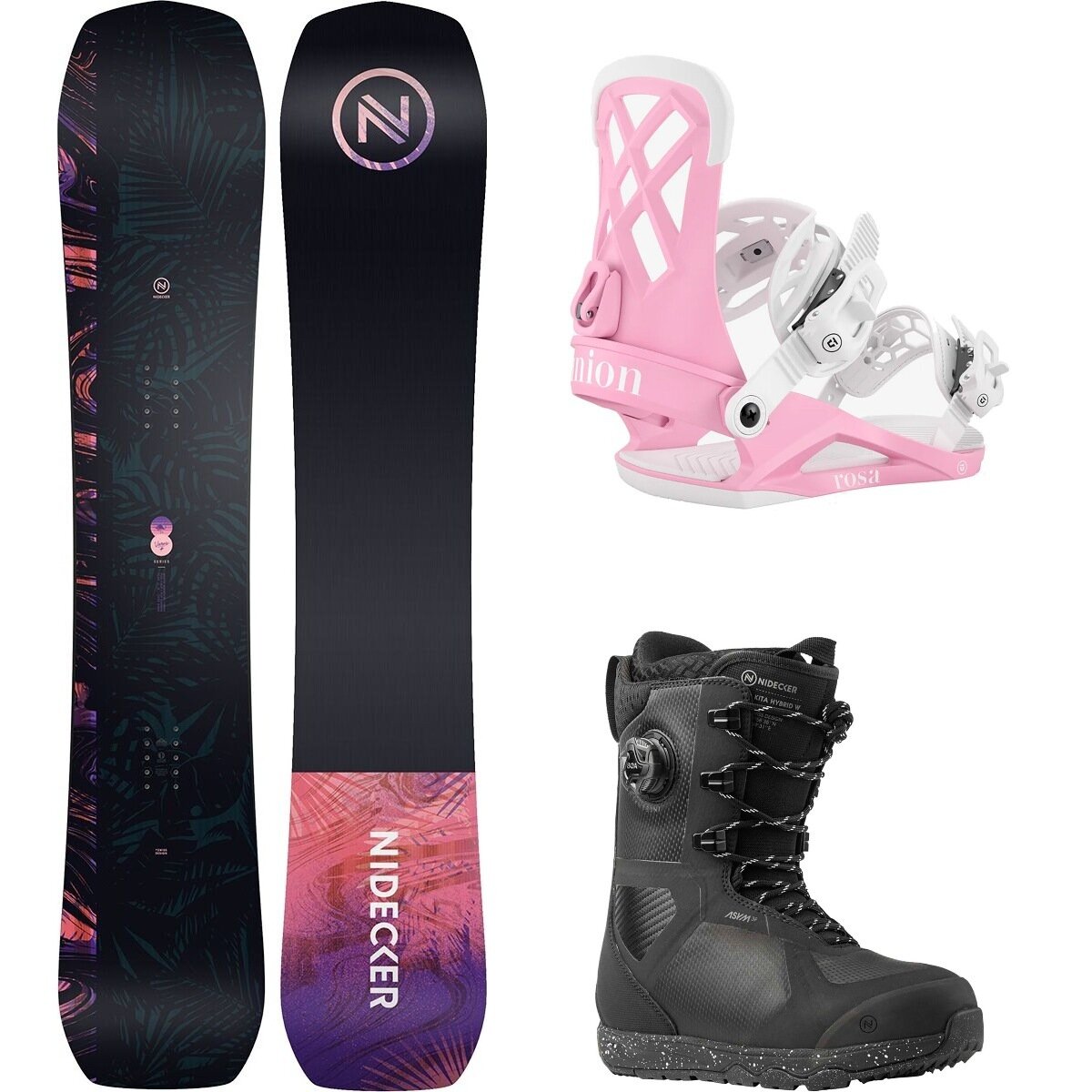 Nidecker Nidecker Venus Plus Snowboard + Rosa Binding + Kita Hybrid Boot One Color/Light Blue/Black, 139mm/L/7.5