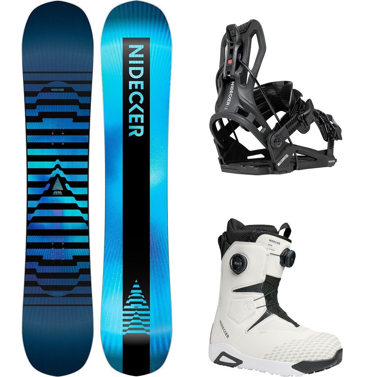 Image of Nidecker Merc w/ Altai Boa + Flow Nexus Snowboard Package OneCol,Black,White, 152cm,XL,11.5