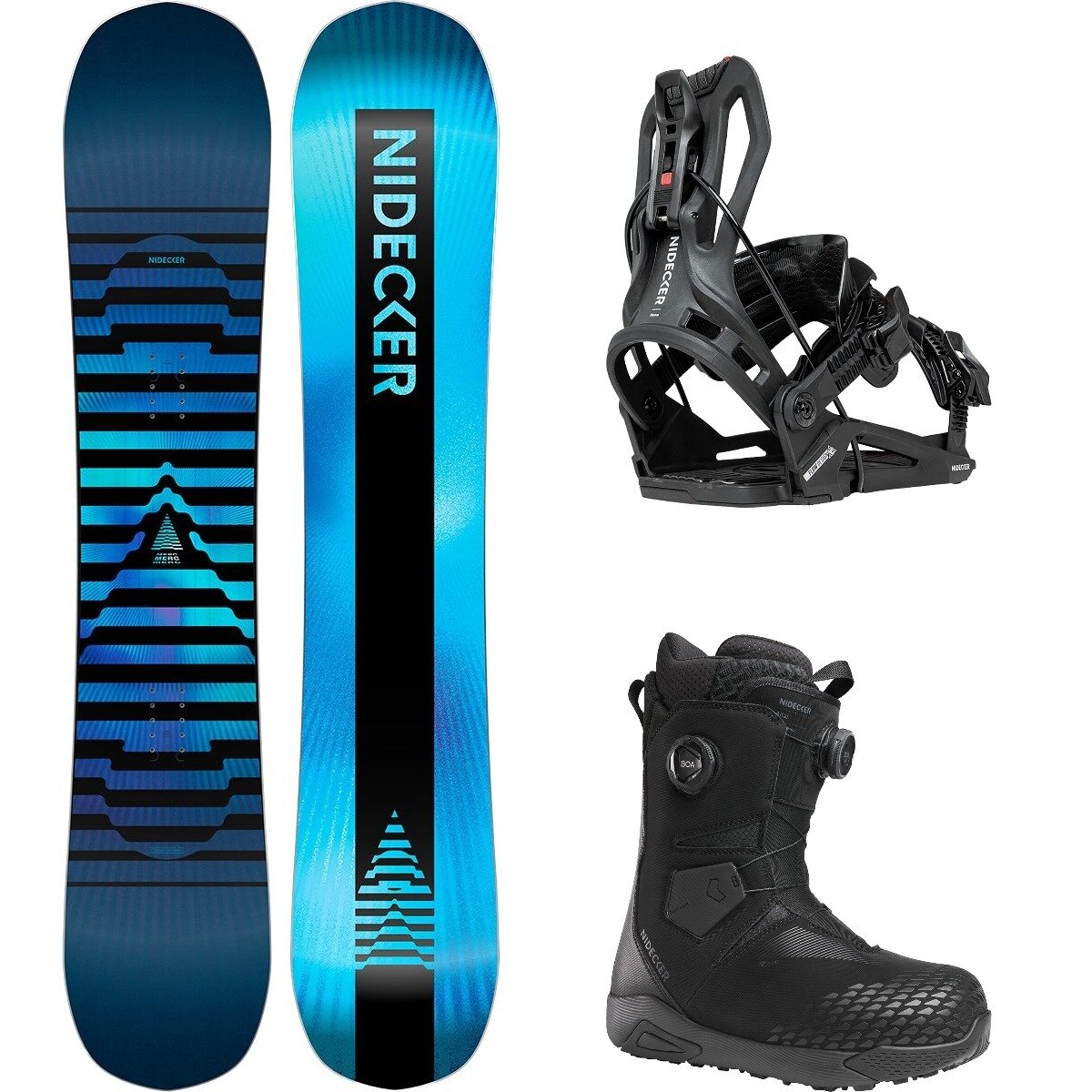Image of Nidecker Merc w/ Altai Boa + Flow Nexus Snowboard Package OneCol,Black,Black, 152cm,L,9.5