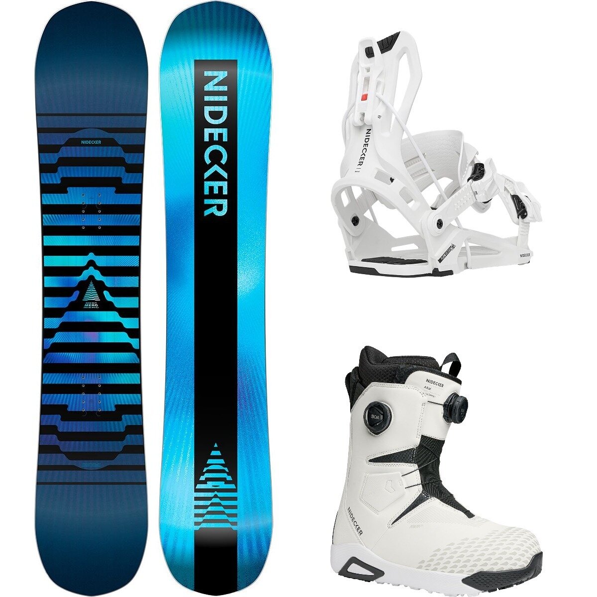 Image of Nidecker Merc w/ Altai Boa + Flow Nexus Snowboard Package OneCol,White,White, 156cm,L,9.5
