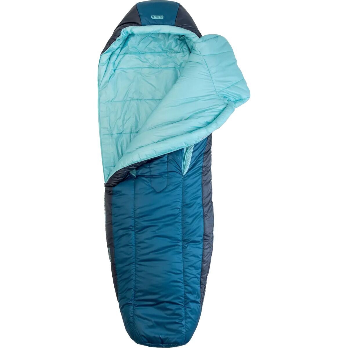 Image of NEMO Equipment Inc. Forte Endless Promise Sleeping Bag: 20F Synthetic - Women's Abyss/Hazy Aqua, Reg