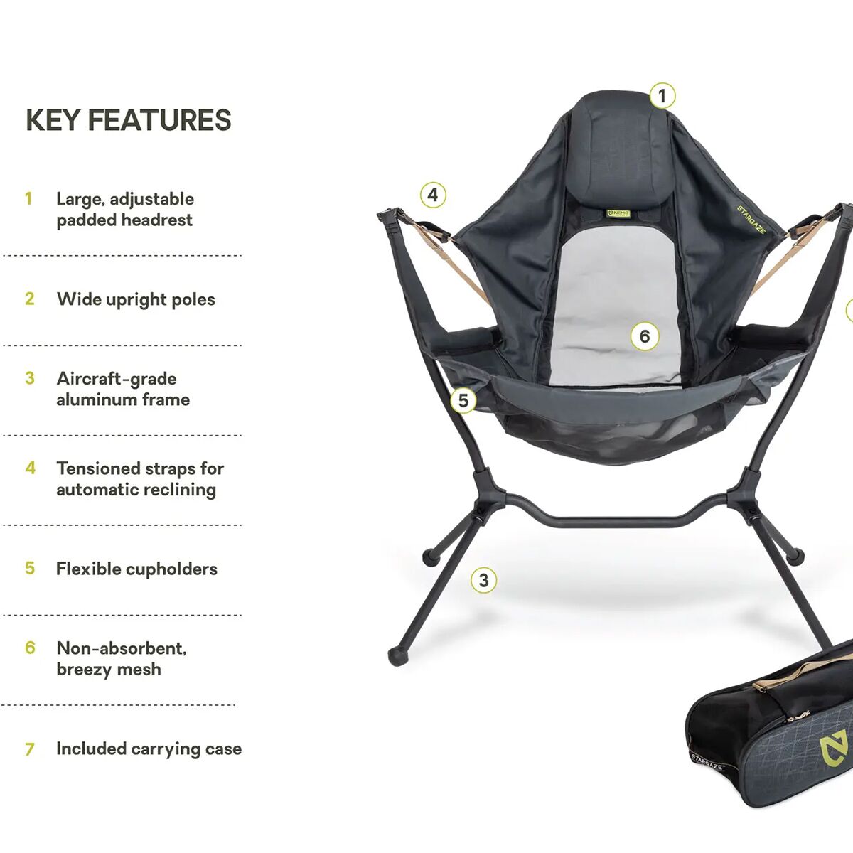 NEMO Equipment Inc. Stargaze Reclining Camp Chair - Hike & Camp