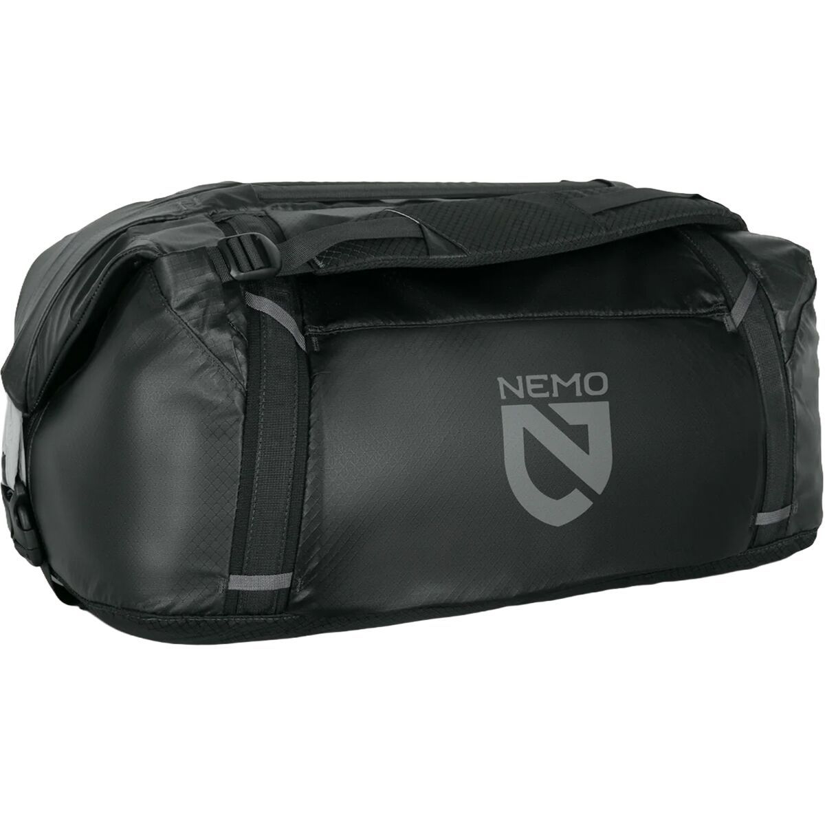 Image of NEMO Equipment Inc. Double Haul Convertible 55L Duffel Bag Goodnight Black, One Size