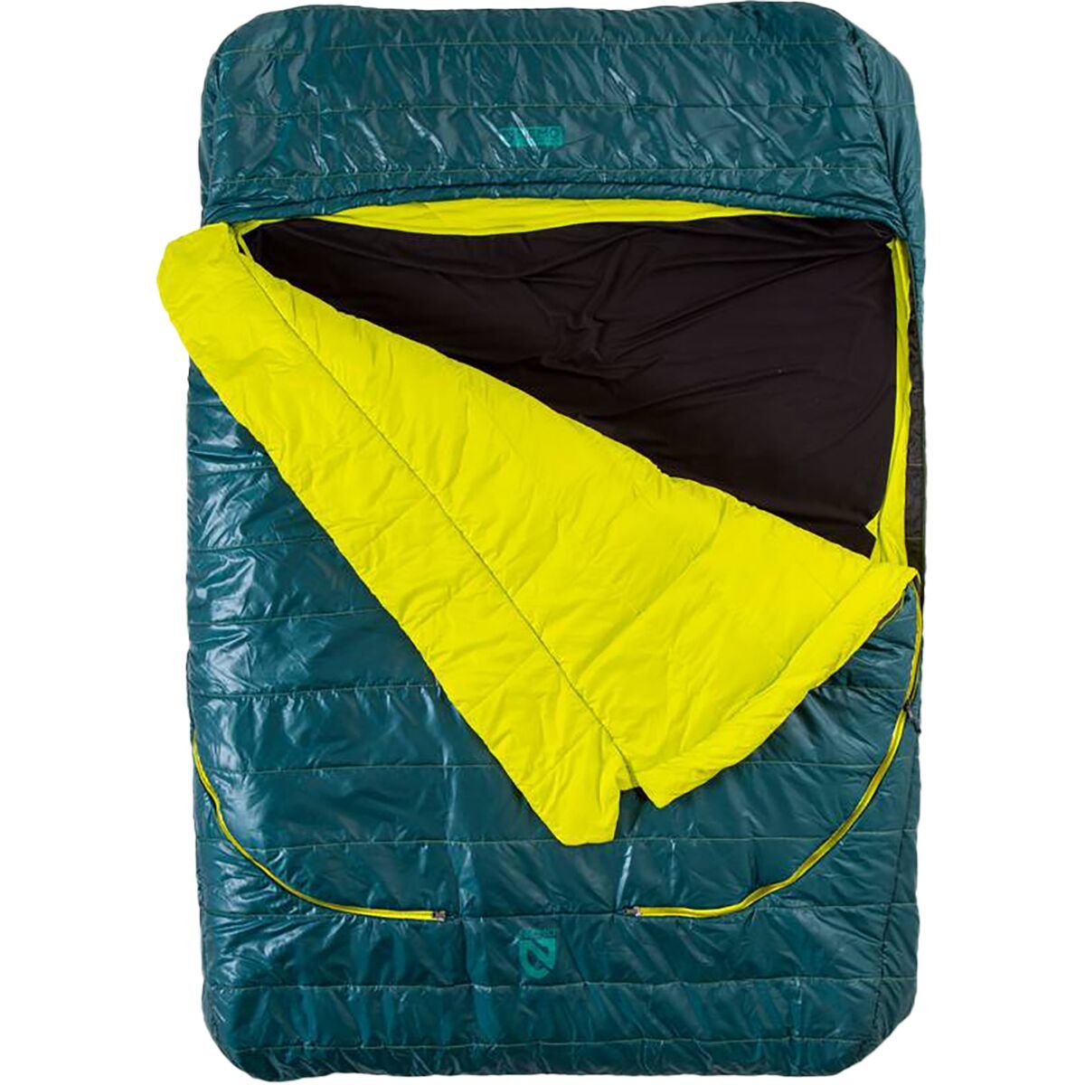 NEMO Equipment Inc. Jazz Double Sleeping Bag: 30F Synthetic Lagoon/Lumen, One Size