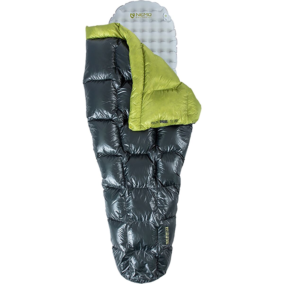 NEMO Equipment Inc. NEMO Equipment Inc. Pulse Endless Promise UL Quilt: 20/30F Down Birch Bud/Goodnight Gray, Regular