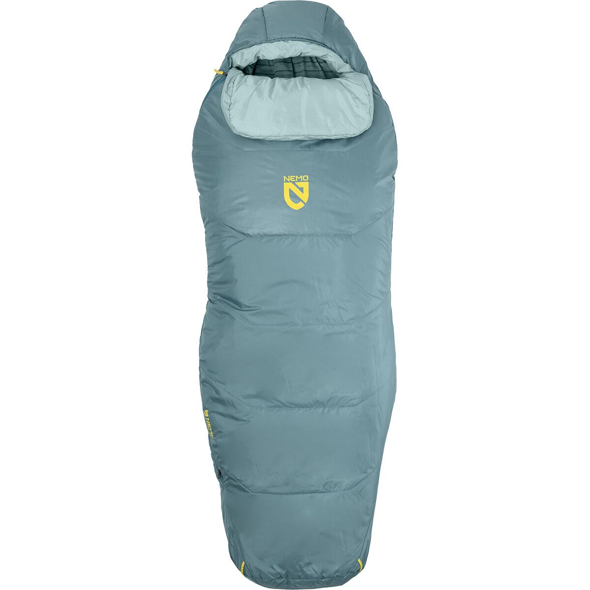 Image of NEMO Equipment Inc. Tempo 35 Sleeping Bag: 35F Synthetic - Women's Arctic/Aquifer, Regular