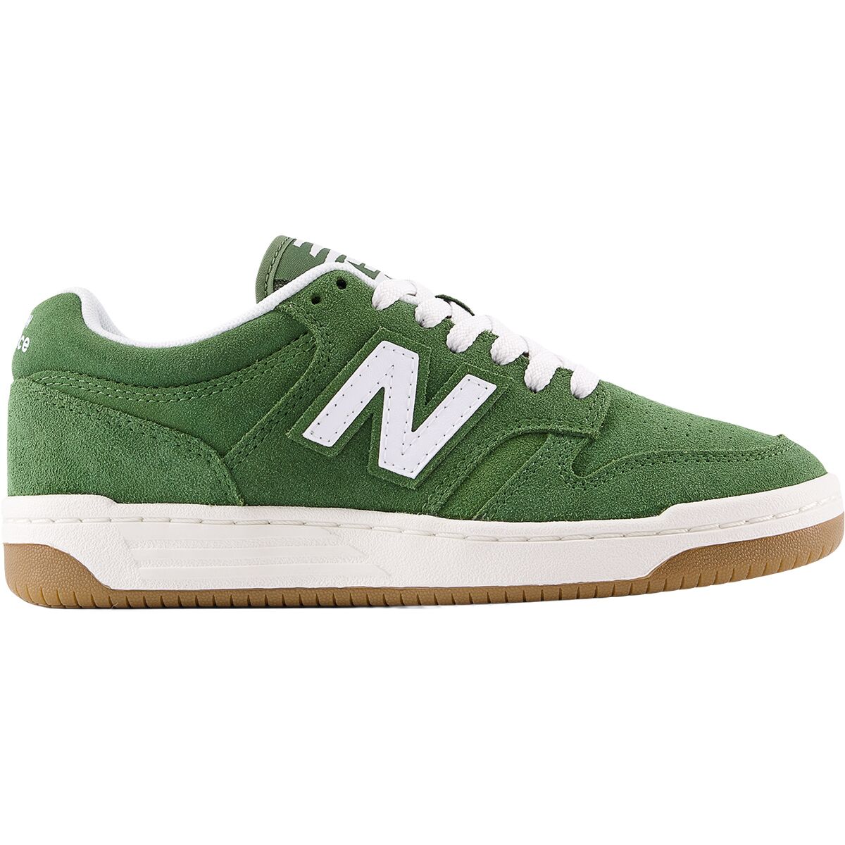 Image of New Balance 480 Shoe - Kids' White/Dark Alpine Green, 7.0