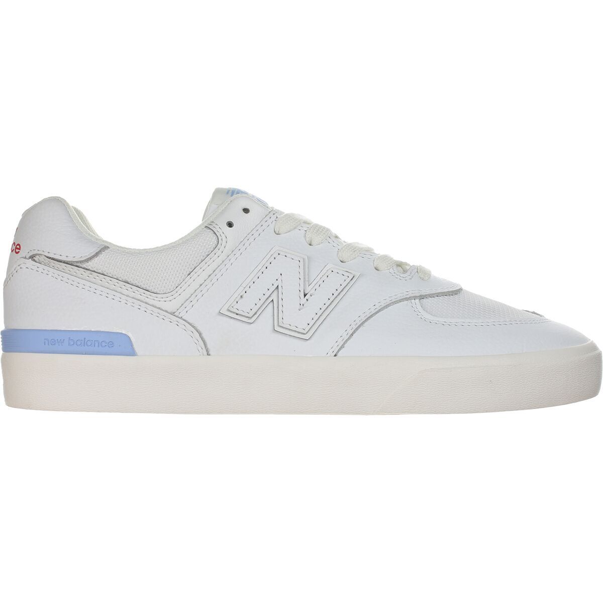 Image of New Balance Numeric 574 Vulc Shoe - Men's White/Baby Blue, 11.5