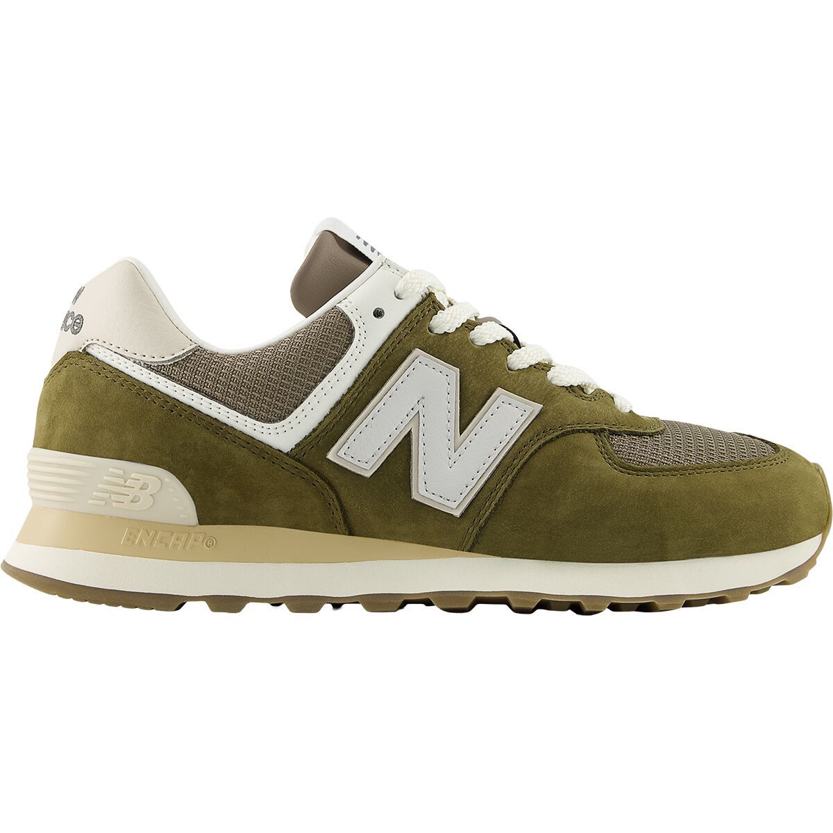 Image of New Balance 574 Shoe Calcium/Dark Silver Metallic, Mens 10.0/Womens 11.5