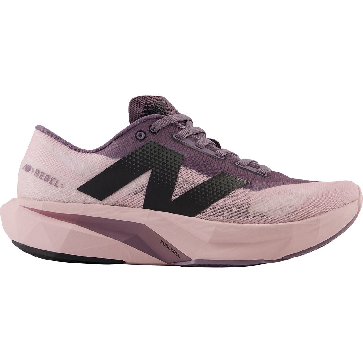 New Balance FuelCell Rebel v4 Shoe - Women's Twilight Haze/Dark Ice Wine/Black, 6.5