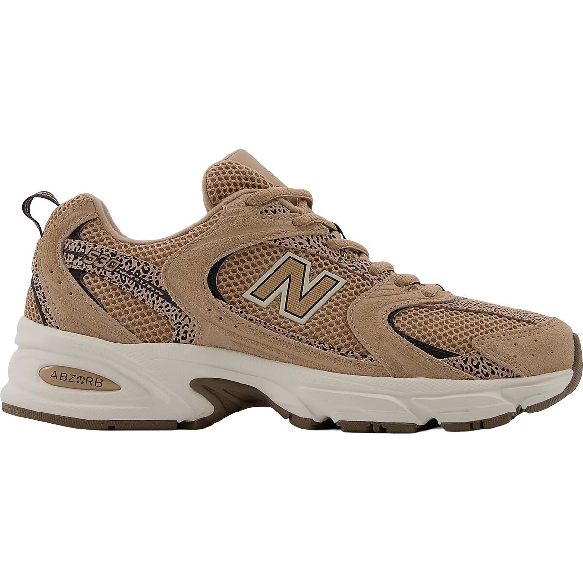 Image of New Balance 530 Shoe Flat Taupe/Black Cement, Mens 9.5/Womens 11.0
