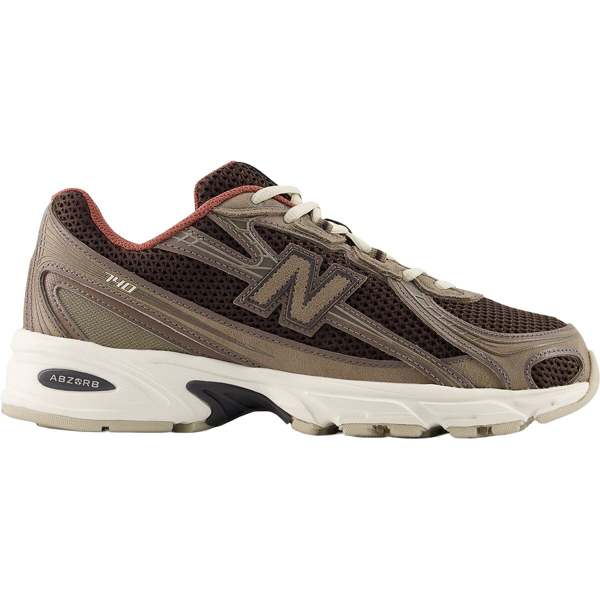 Image of New Balance 740 Shoe Cortado/Thunder Brown/ Red, Mens 9.5/Womens 11.0