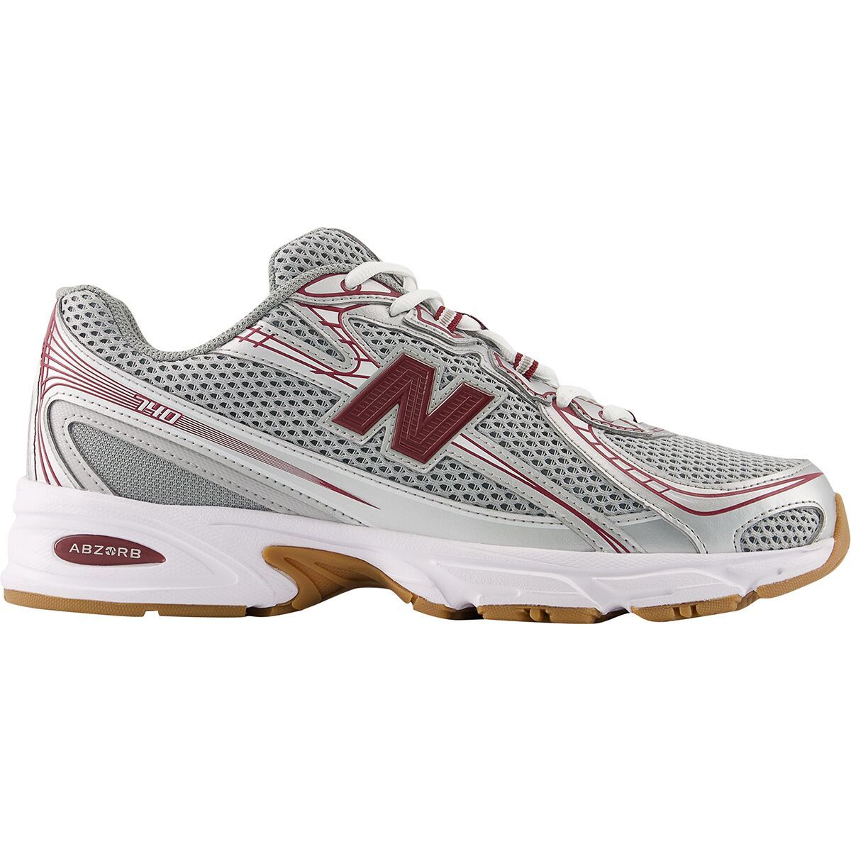 Image of New Balance 740 Shoe Monarch Burgundy/Slate Grey/Raincloud, Mens 10.0/Womens 11.5