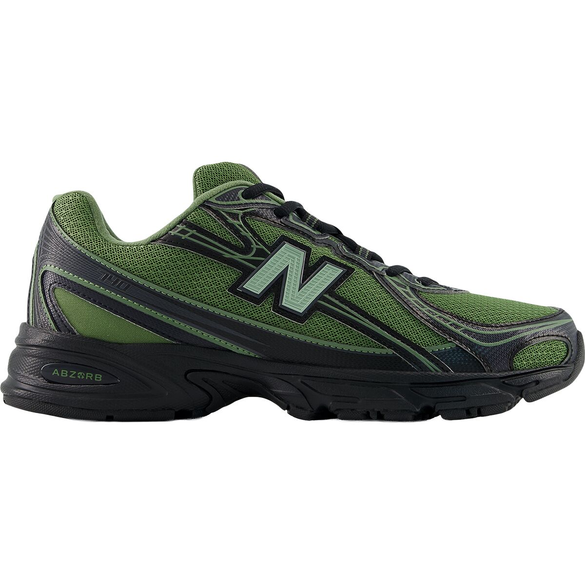 Image of New Balance 740 Shoe Utility Green/Black, Mens 10.0/Womens 11.5