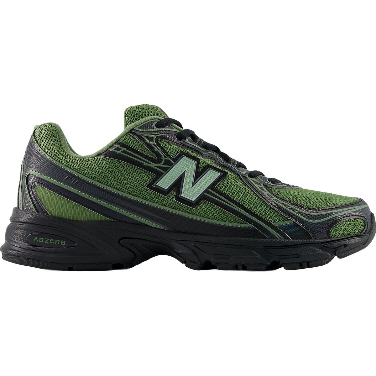 Image of New Balance 740 Shoe Utility Green/Black, Mens 6.5/Womens 8.0