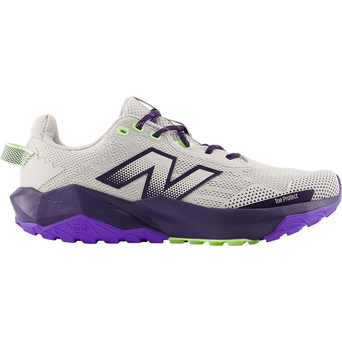 Image of New Balance Nitrel Shoe - Kids' Grey Matter/Electric Indigo, 5.0