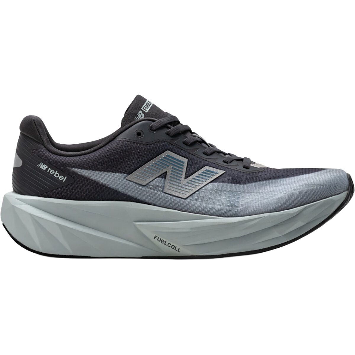 Image of New Balance FuelCell Rebel v5 Running Shoe - Men's Magnet/Light Zinc Blue, 9.0