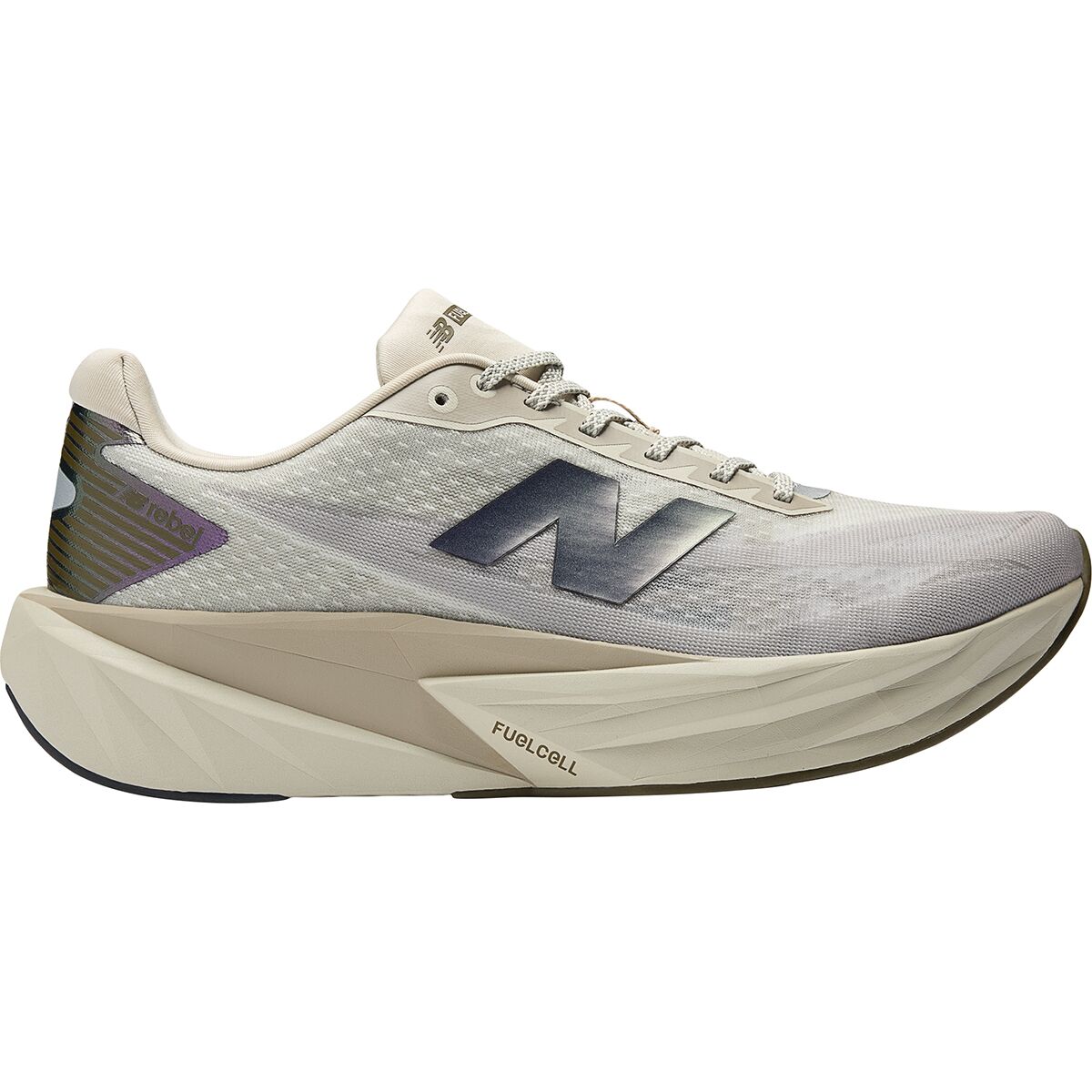 Image of New Balance FuelCell Rebel v5 Running Shoe - Men's Shipyard/Arid Stone/Silver, 11.5