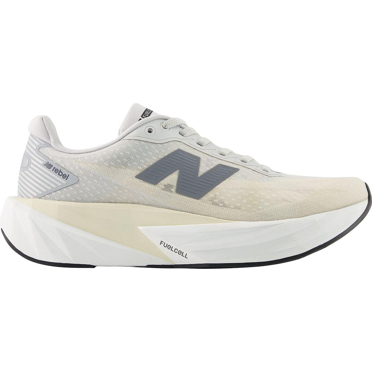 Image of New Balance FuelCell Rebel v5 Running Shoe - Women's Linen/Grey Matter/White, 6.0