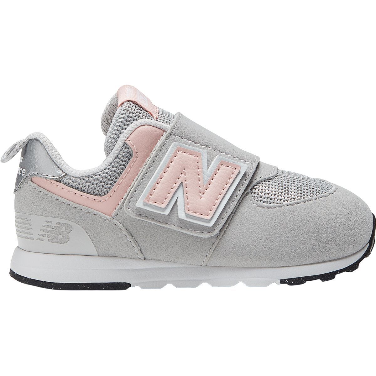 Image of New Balance 574 New-B Hook & Loop Shoe - Infants' Rain Cloud/Pink Haze, 3.0