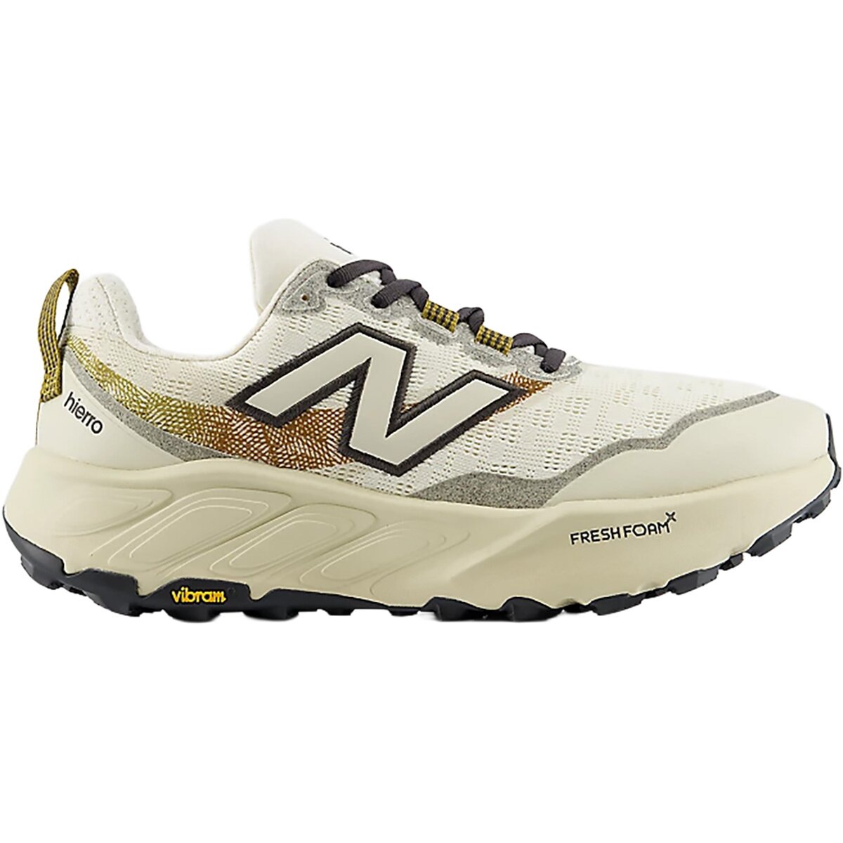 Image of New Balance Fresh Foam X Hierro v9 Trail Running Shoe - Men's Angora/Basil Oil, 11.5