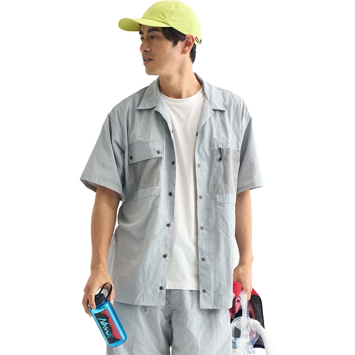 Nanga Nylon Tusser Open Collar Shirt - Men
