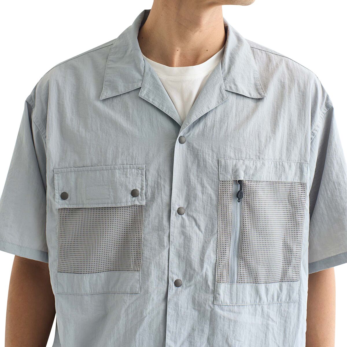 windandsea×NANGA TUSSER SHIPT Nanga Nylon Tusser Open Collar Shirt - Men's - Clothing